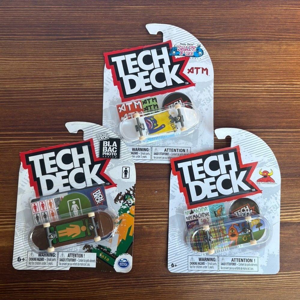 Tech Deck Fingerboards Lot of 3 ATM Toy Machine Girl Mike Carroll New Sealed